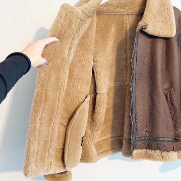 Vintage Sawyer of Napa Leather & Wool Coat (Size 42) - Picture 16 of 16